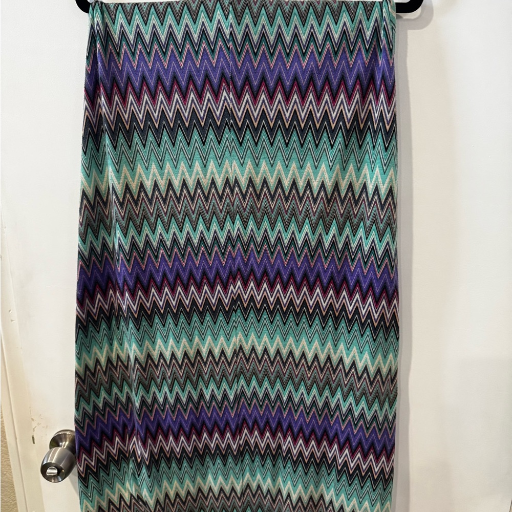 Chevron Patterned Skirt - Multicolor